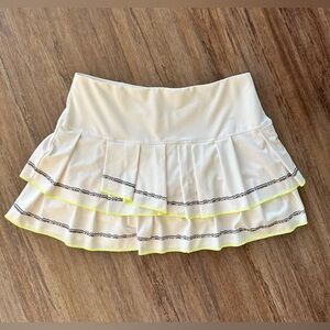 Lucky In Love Tennis Skort in White. Size M
